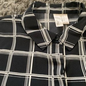 black & white plaid crop top